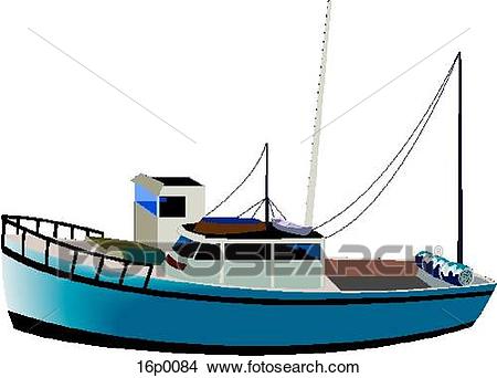 Boat clipart fishing boat. Trawler free on
