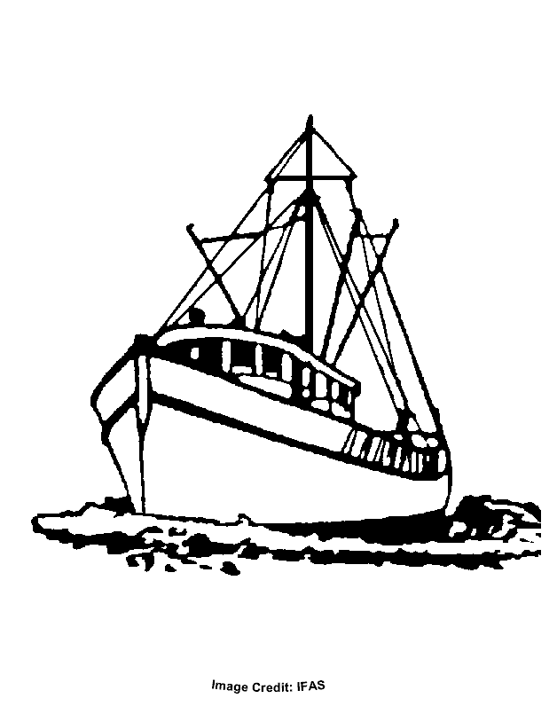 Boat clipart fishing vessel. Free coloring pages for