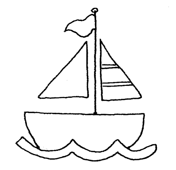 Free clip of black. Boat clipart line art
