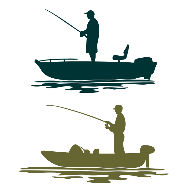 Cuttable design . Boating clipart bass boat
