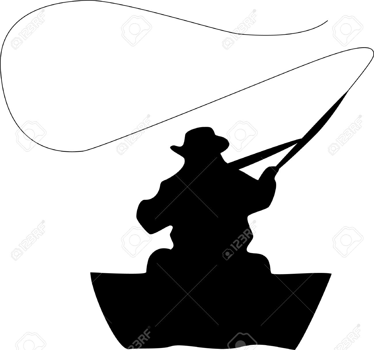 Boating clipart boat man. Silhouette clip art at