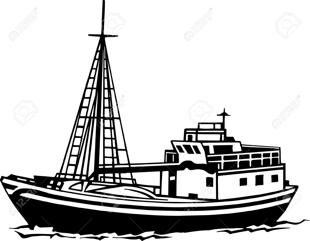 boating clipart fishing boat