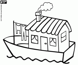 Boating clipart house. Boat pencil and in