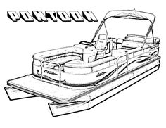 Clip art boat free. Boating clipart pontoon