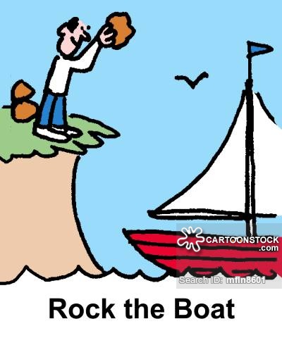 Cartoons and comics funny. Boating clipart rock the boat