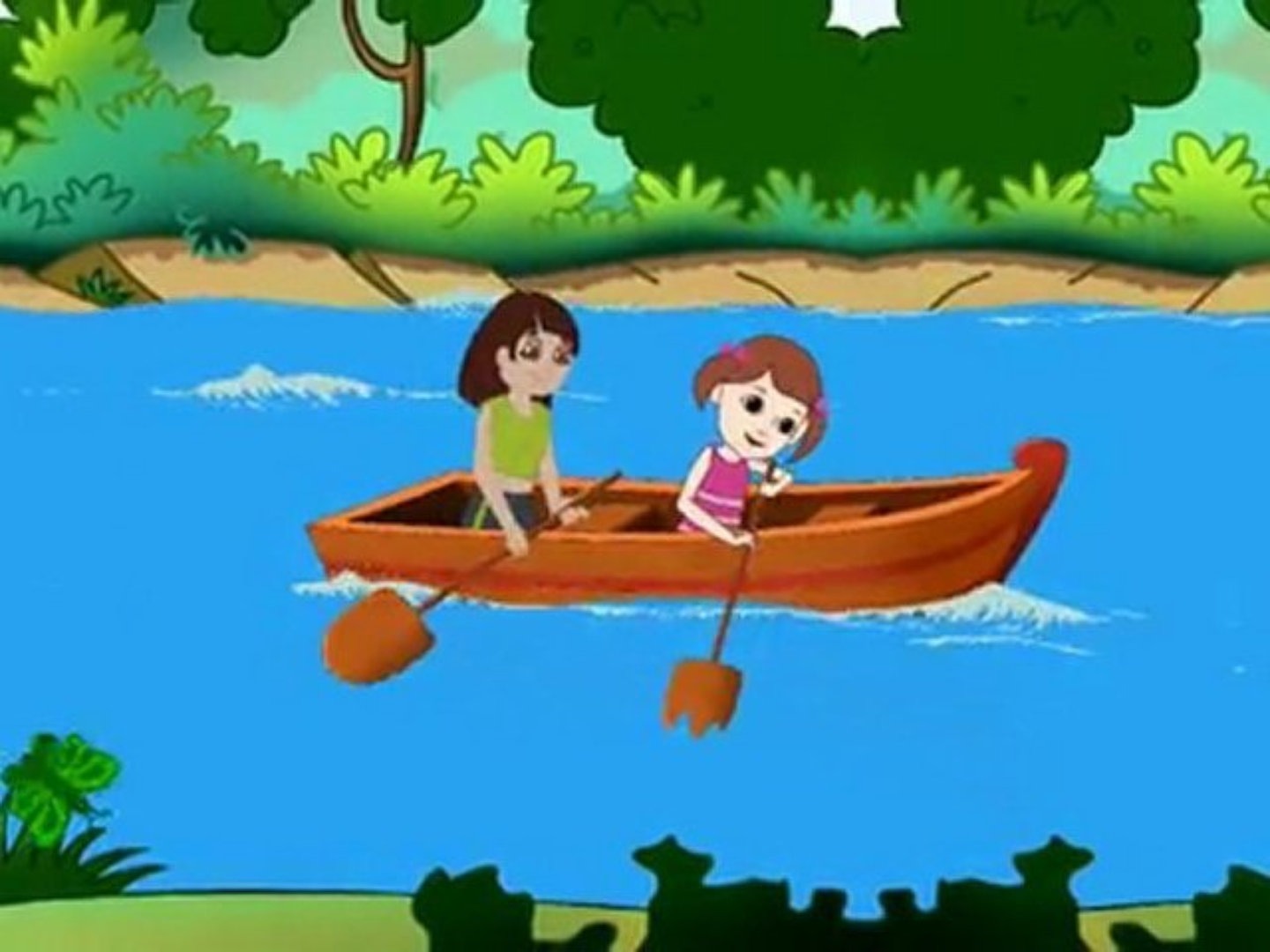 Boating clipart row your boat. Nursery rhymes with full