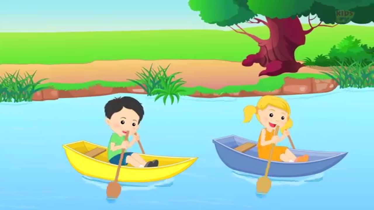 Boating clipart row your boat. Nursery rhyme and children