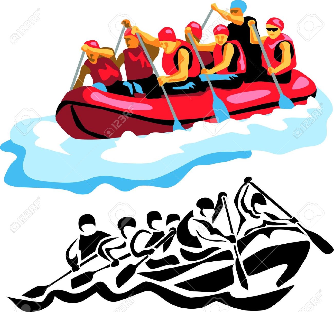 Rafting clipground river royalty. Boats clipart logo