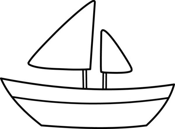 outline clipart boat