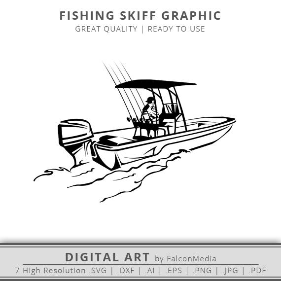 Free Free 90 Fishing Boat Outline Svg SVG PNG EPS DXF File