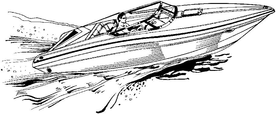 Coloring pages clip art. Boats clipart speed boat