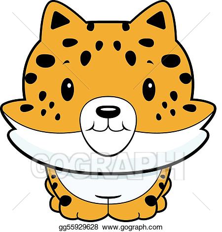 Vector jaguar illustration gg. Bobcat clipart baby