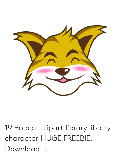  library huge freebie. Bobcat clipart character