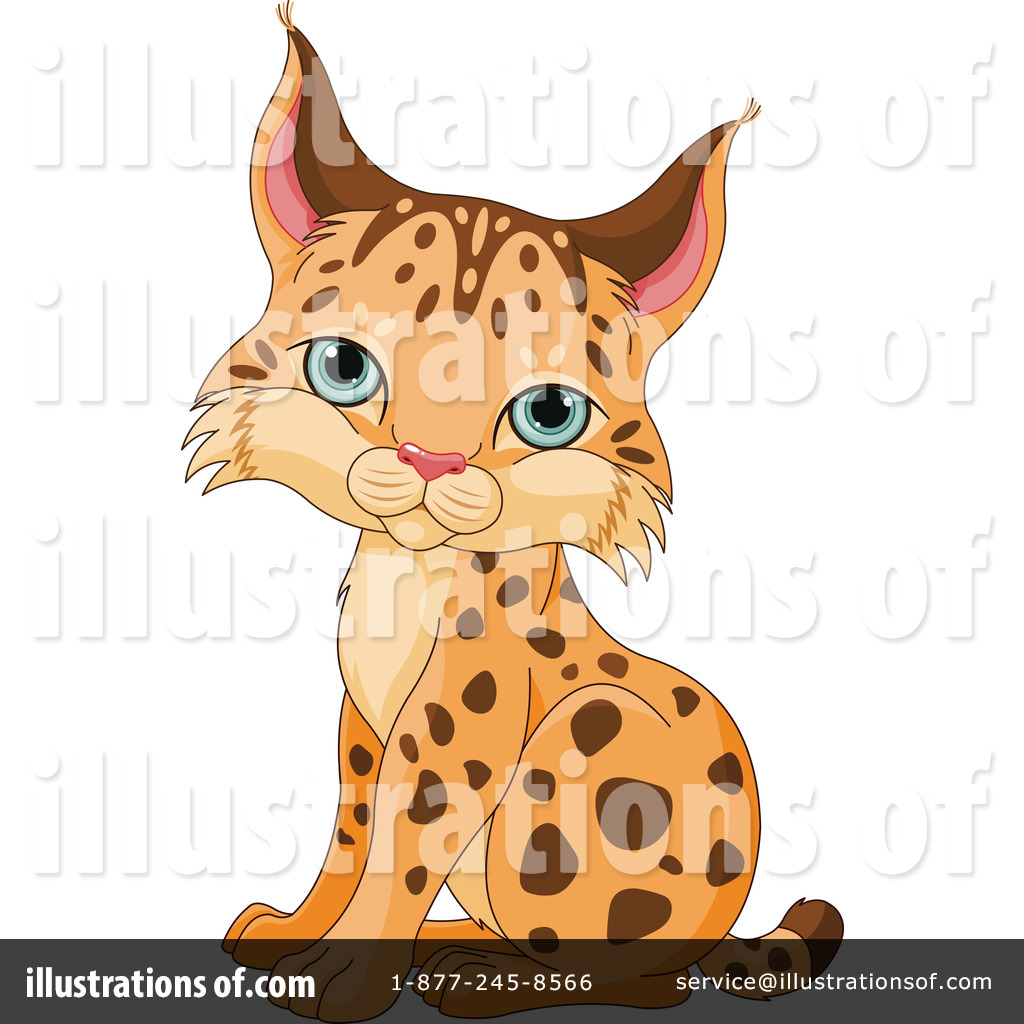 Illustration by pushkin royaltyfree. Bobcat clipart cute