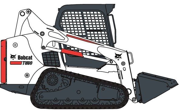 Compact tracked loader t. Bobcat clipart machine