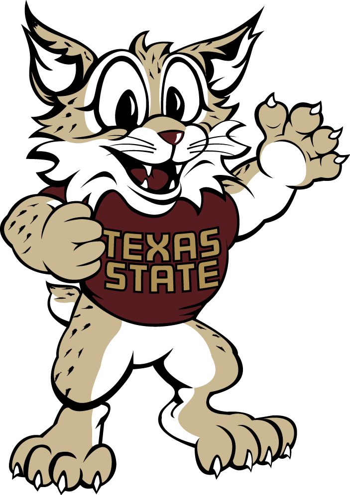 Bobcats mascot logo ncaa. Bobcat clipart texas state