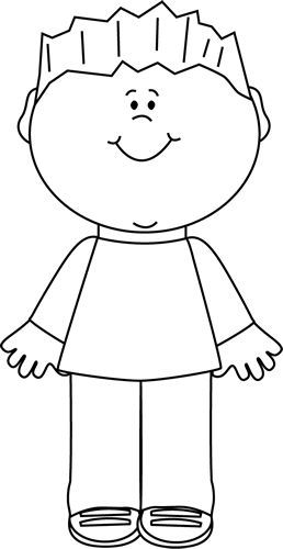Image result for kids. Body clipart black and white