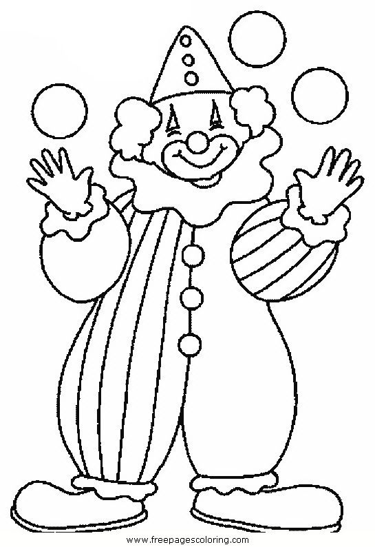 Coloring pages circus clowns. Body clipart clown