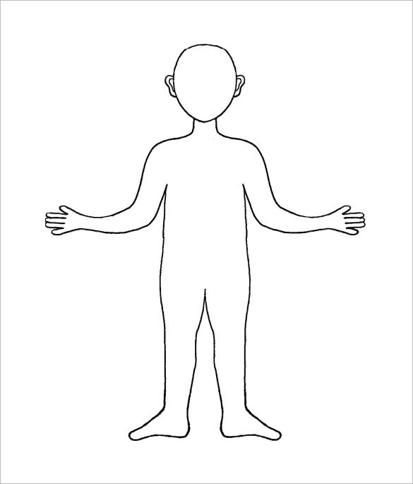 Body clipart human body. Outline of incep imagine