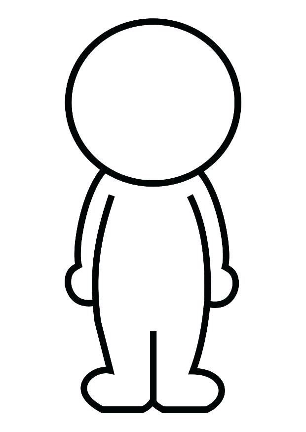 Body clipart person. Outline of a printable