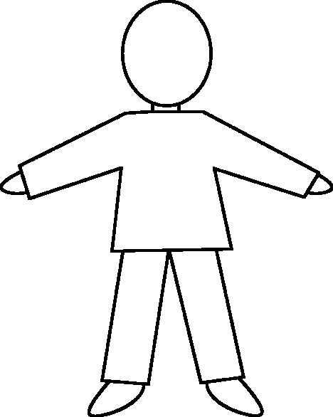 Blank human outline medical. Body clipart person