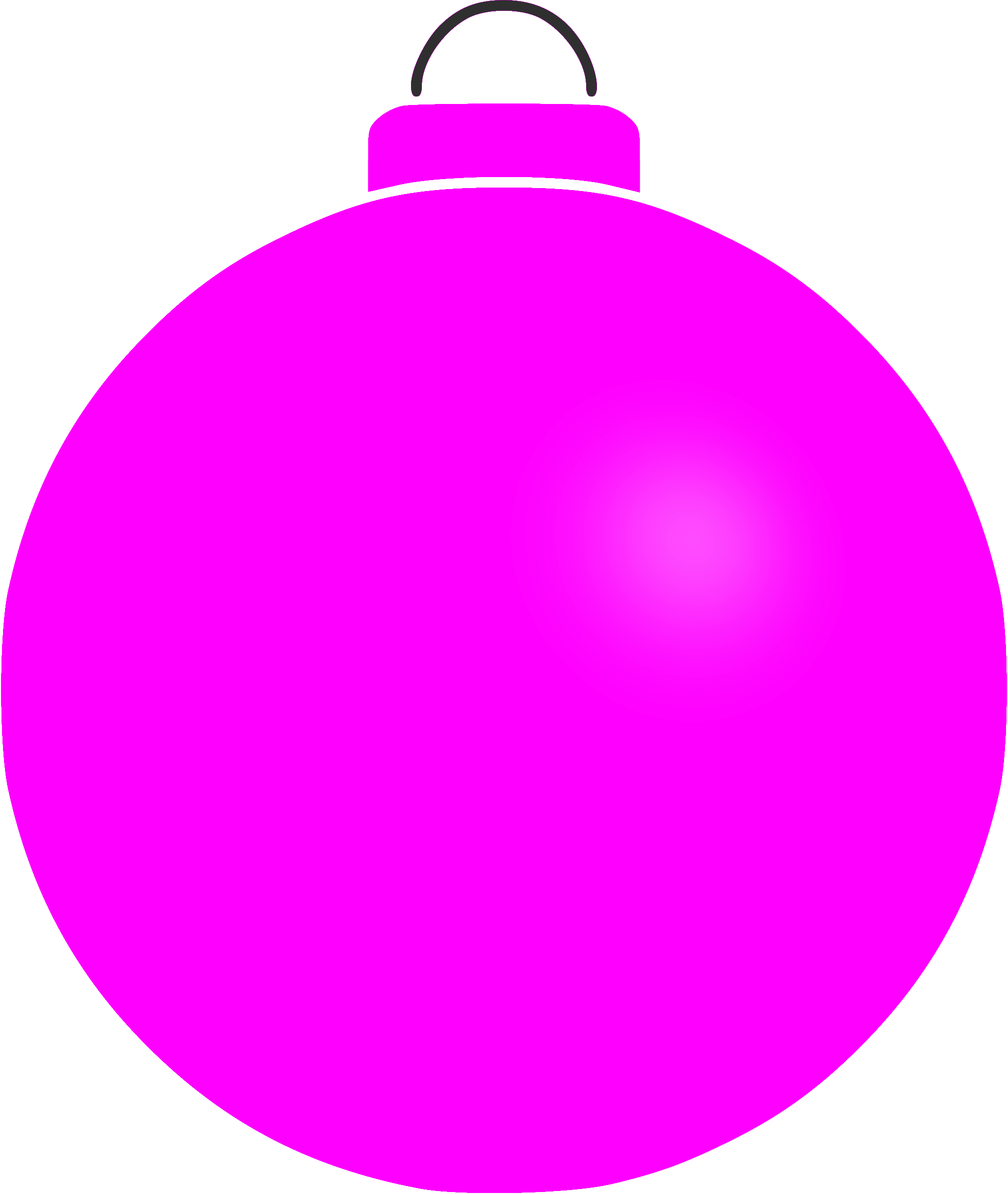 Plain bauble big image. Ornaments clipart pink ornament