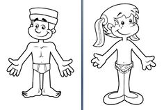 Parts of the science. Body clipart puzzle