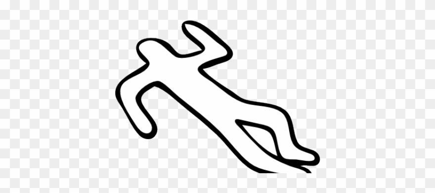 Stick clipart outline. Deadth figure dead body