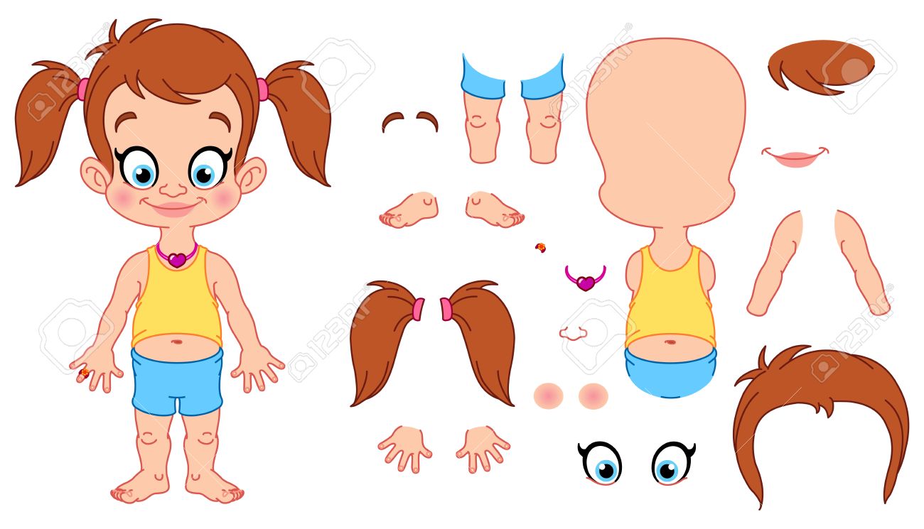 Body clipart toddler. Parts of the for