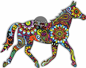 boho clipart horse