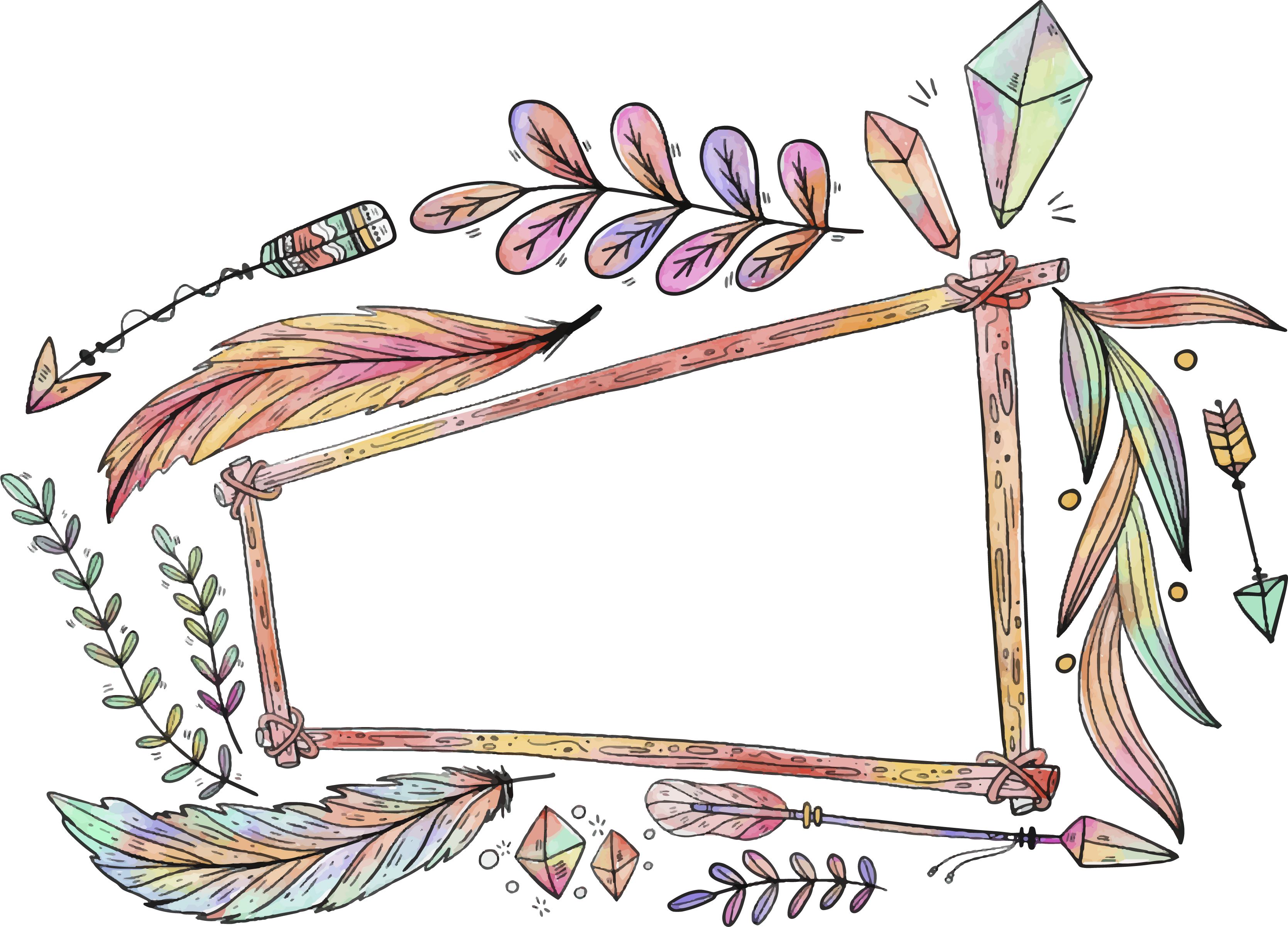 frames clipart feather