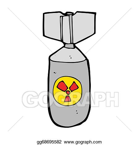 Stock illustration cartoon nuclear. Bomb clipart drawing