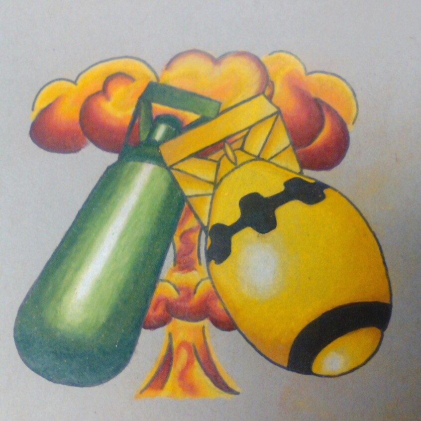 Bomb clipart little boy bomb. Nuclear drawing at getdrawings