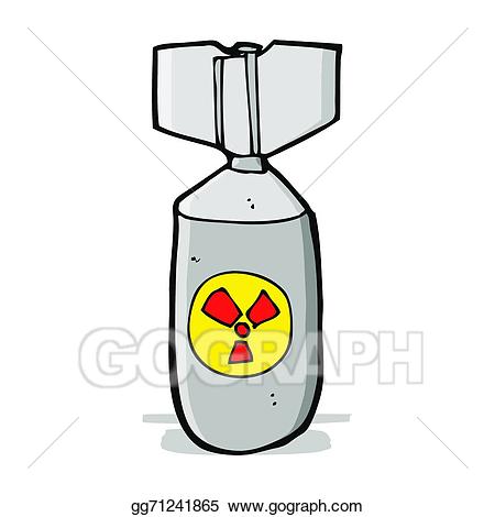 Bomb clipart simple. Vector illustration cartoon nuclear