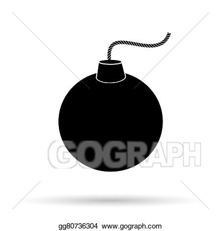 Bomb clipart simple. Stock illustration silhouette symbol