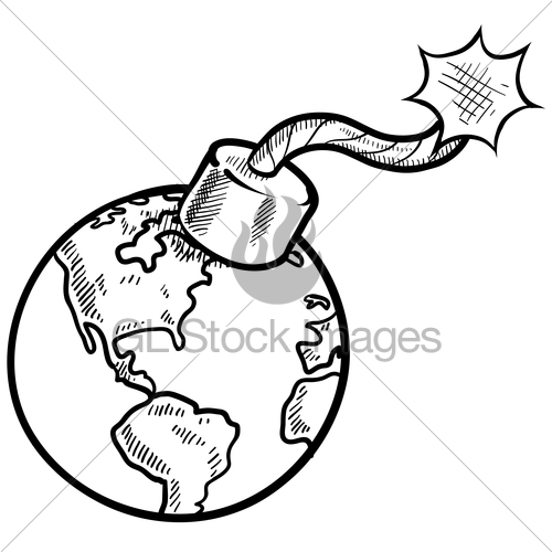 Bomb clipart sketch. Global time gl stock