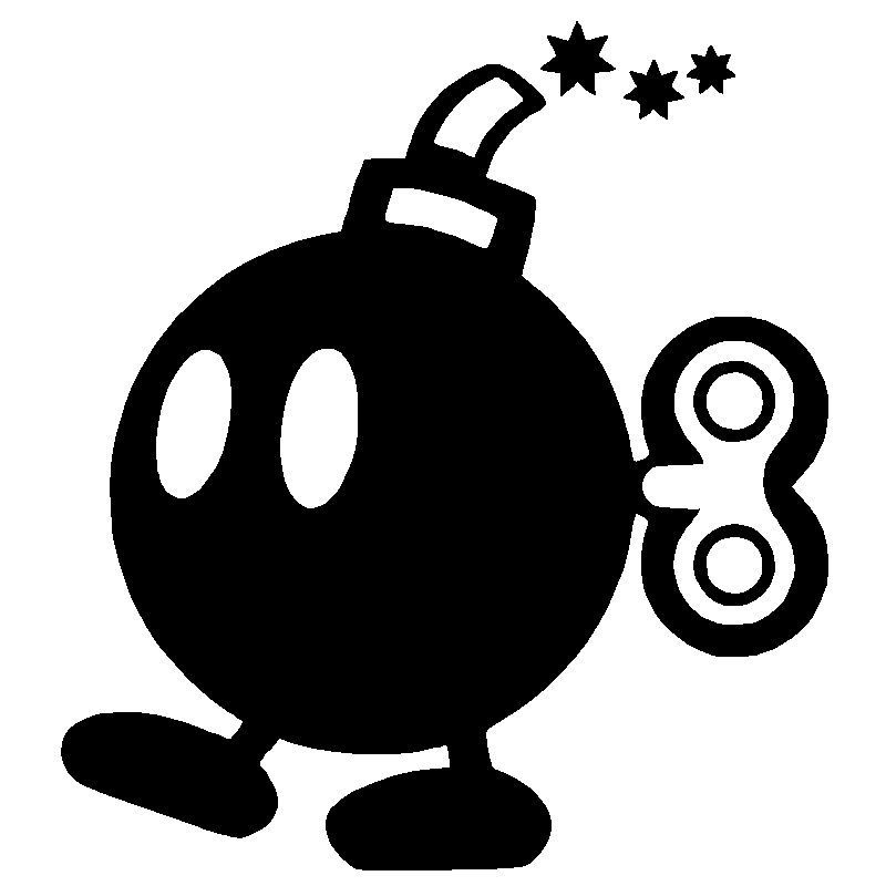 Super mario brothers omb. Bomb clipart video game