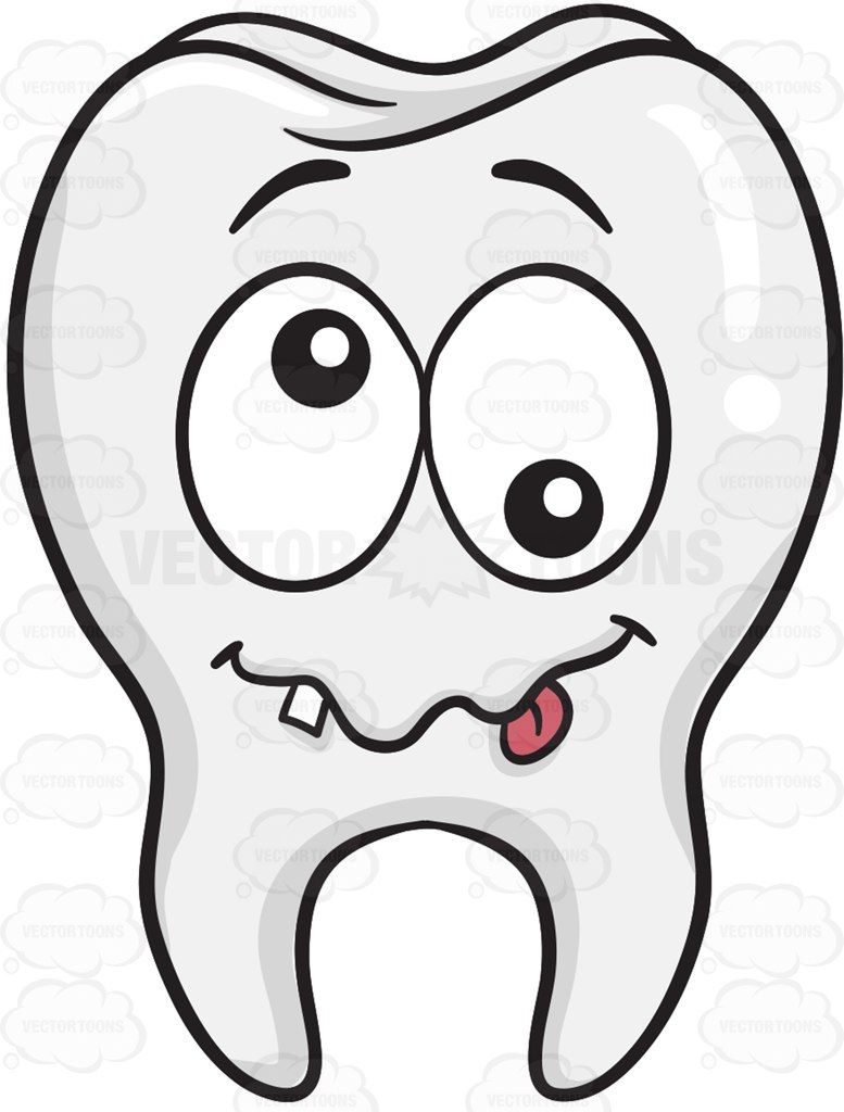 Crazy looney vector teeth. Bone clipart bone tooth