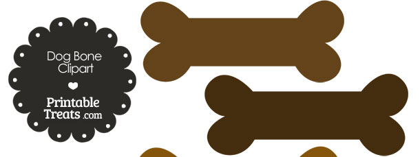Bone clipart dog treat. In shades of brown