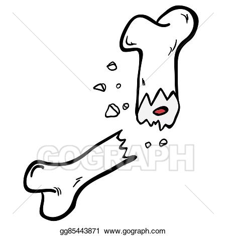 Bone clipart drawn. Vector stock freehand cartoon
