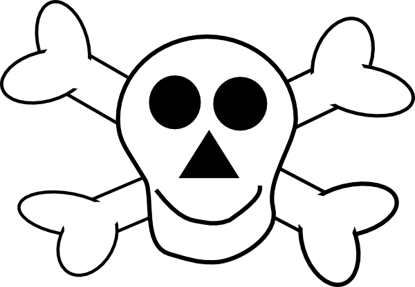 Bones clipart happy. Skull and crossbones clip