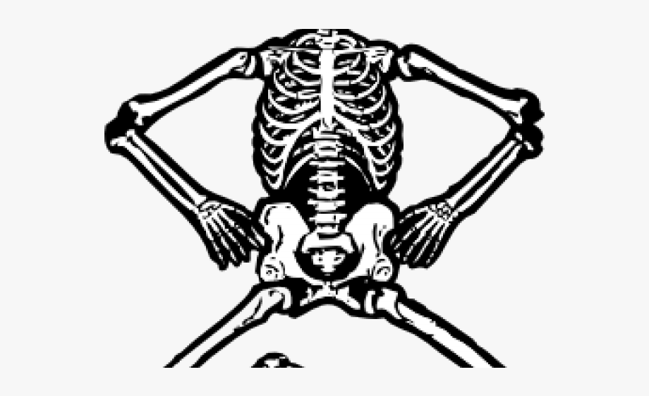 Black and white human. Skeleton clipart copyright free