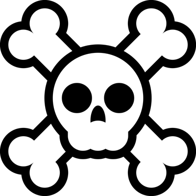 And crossbones silhouette at. Bone clipart skull