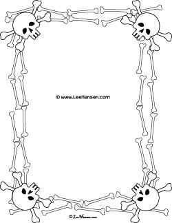 bones clipart border