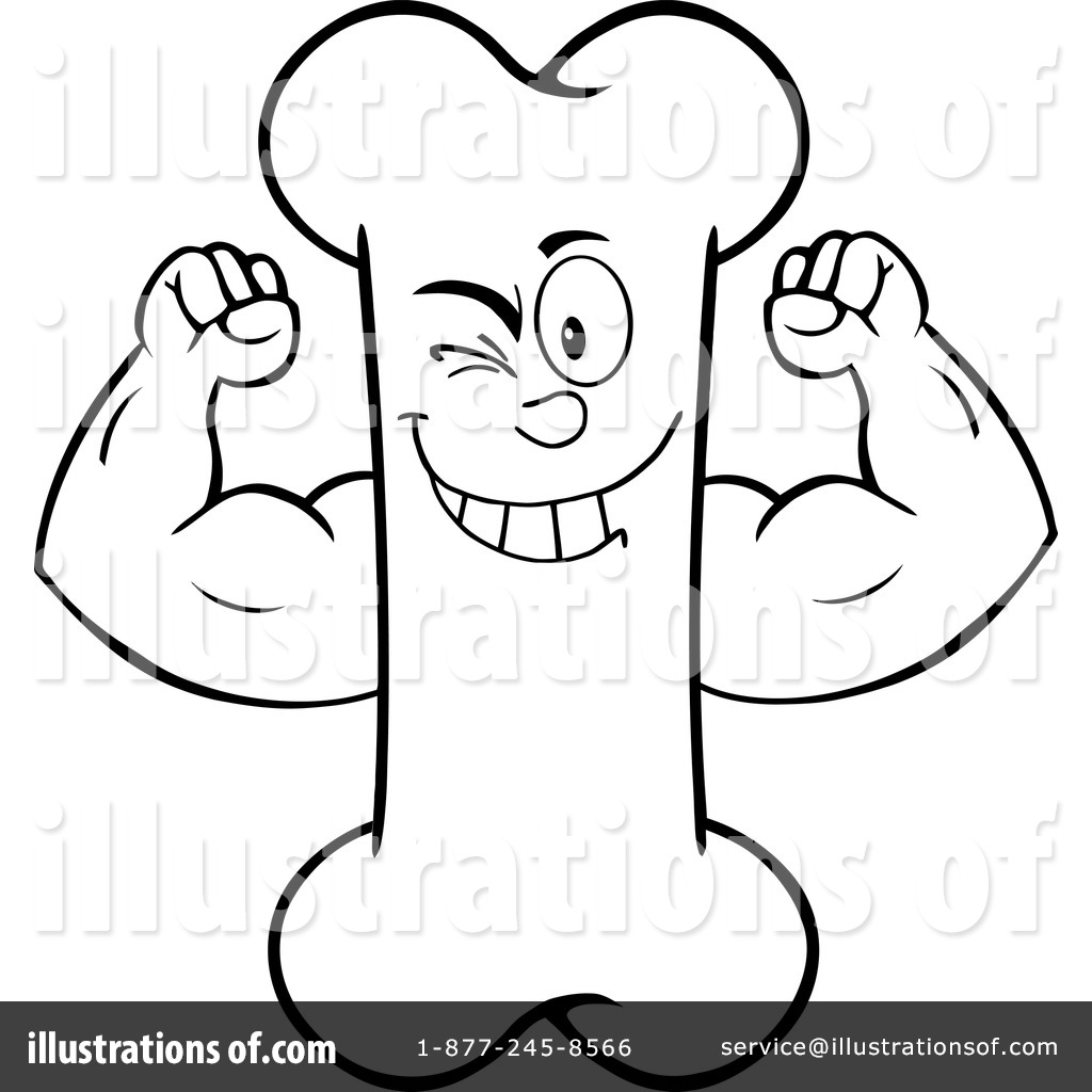 Character by hit toon. Bone clipart illustration
