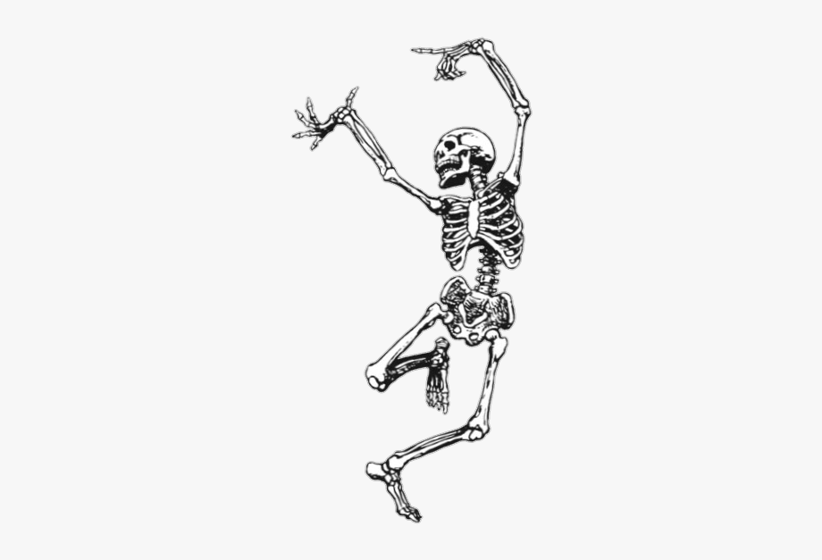 Transparent bone dance dancing. Bones clipart skeleton