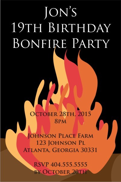 Invitation template songwol a. Bonfire clipart bonfire party