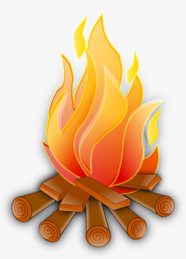 bonfire clipart fire log