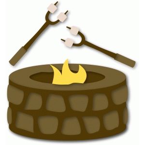 smores clipart firepit