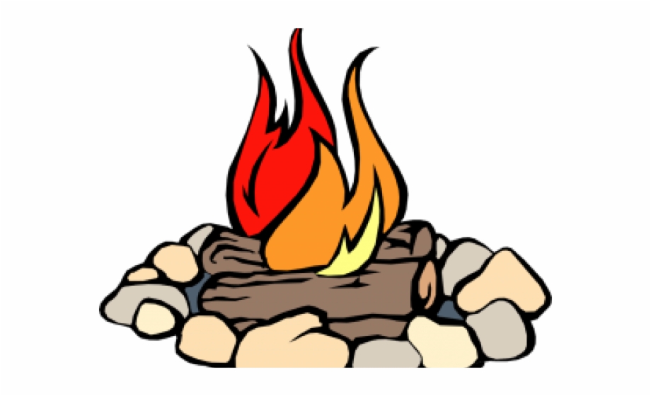 clipart fire camping